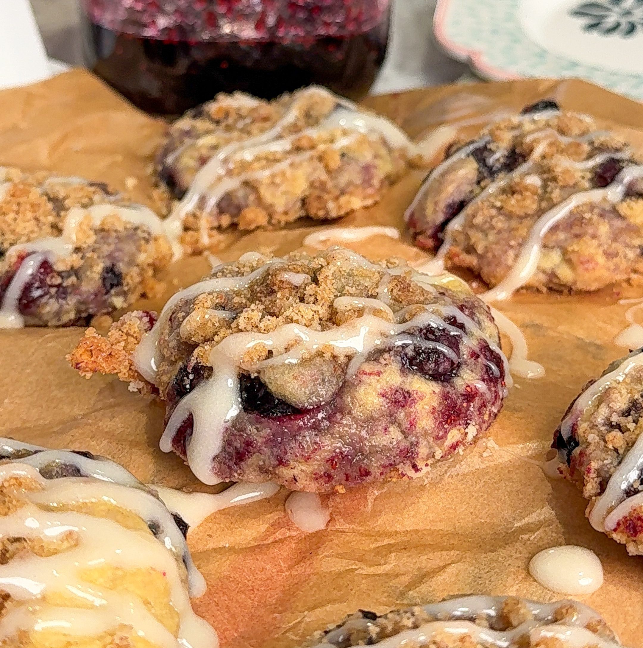 The Best Ever Blueberry Crumble Muffin Cookies Recipe