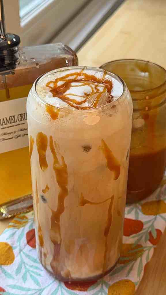 Homemade Salted Caramel Latte (Iced or Hot!) with From-Scratch Syrup