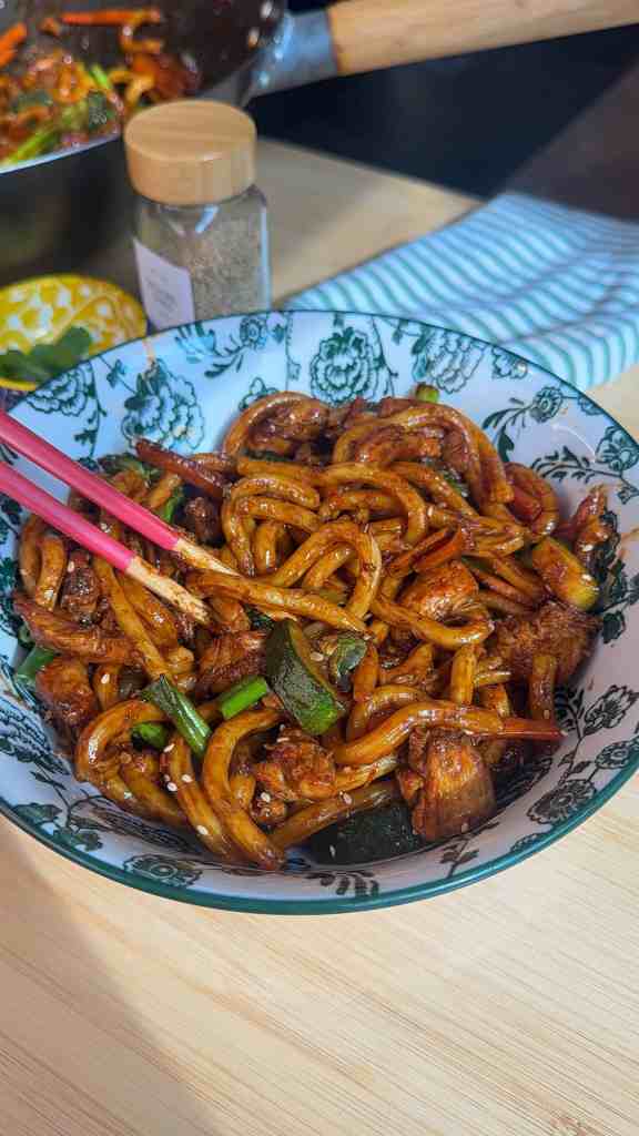 Better Than Takeout Chicken Udon Noodle Stir Fry