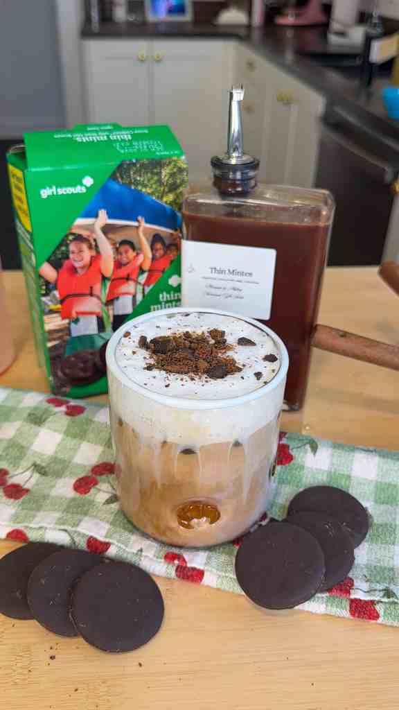 Thin Mint Latte with Homemade Chocolate Mint Syrup (Hot or Iced)