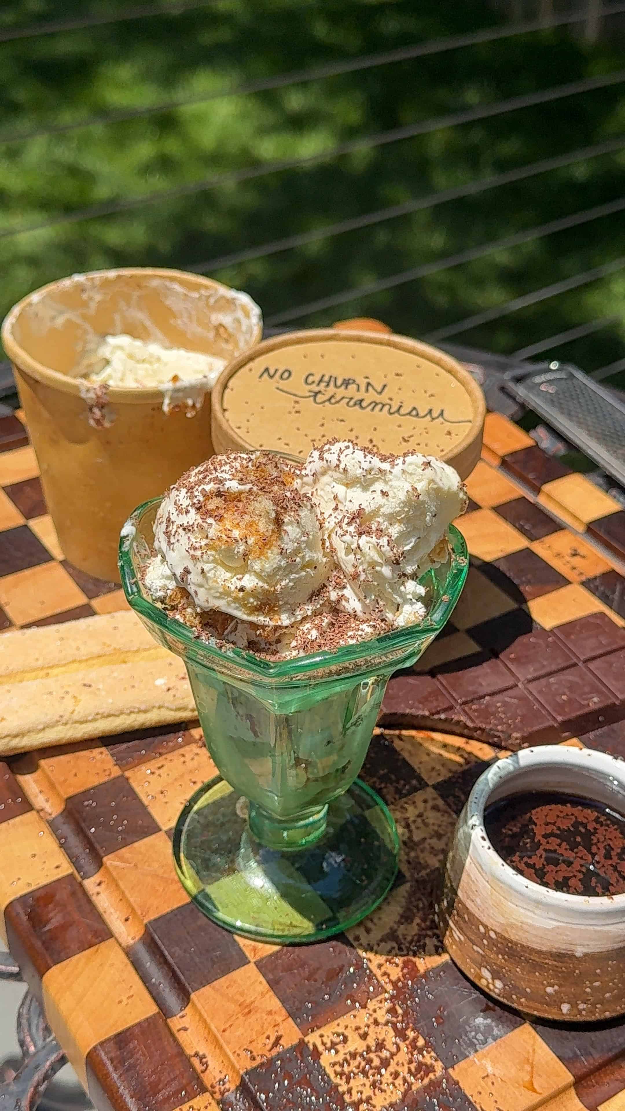 No-Churn Tiramisu Ice Cream (No Machine Needed)