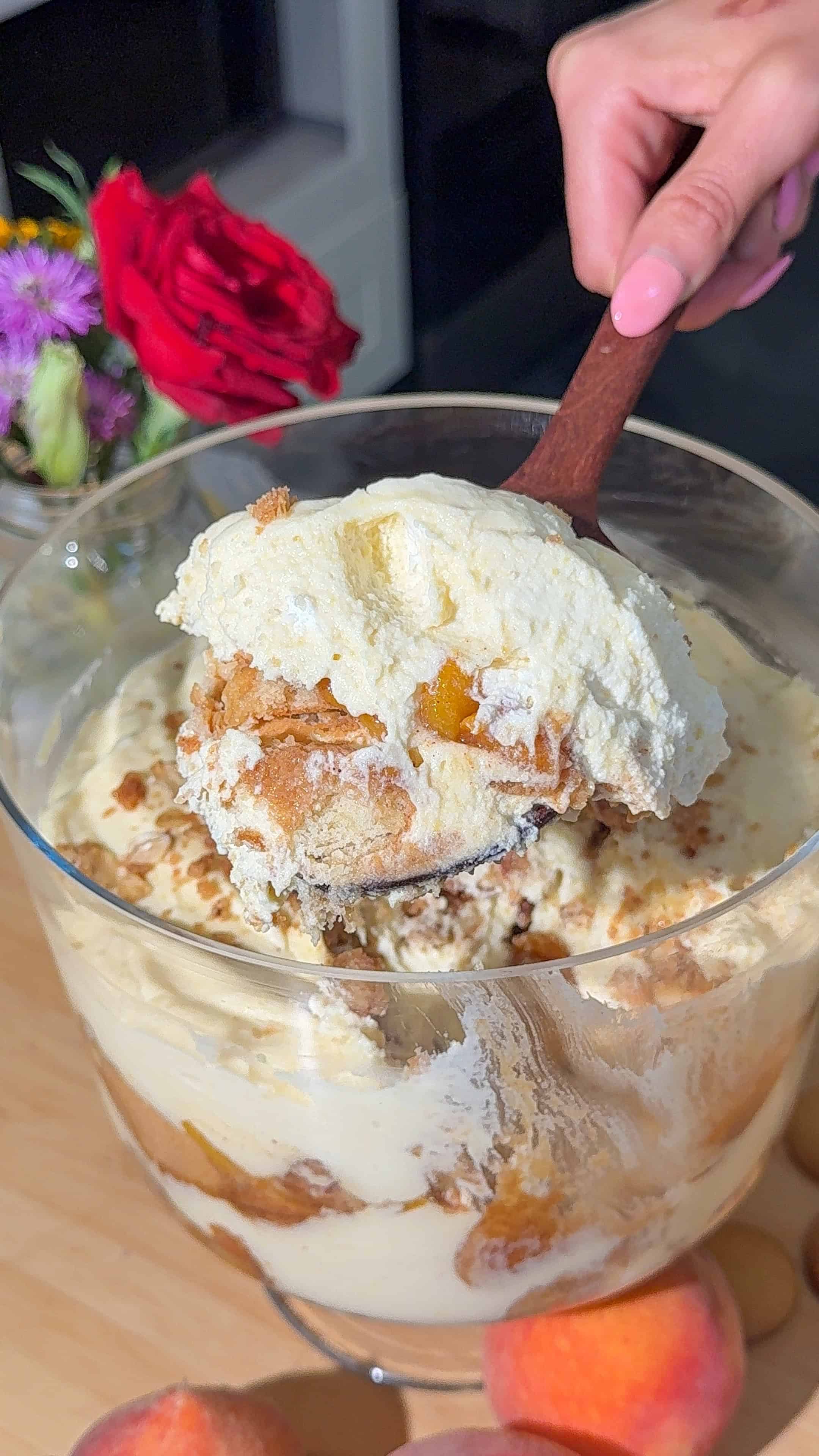 Peach Crisp Pudding (My Summer Twist on Banana Pudding)