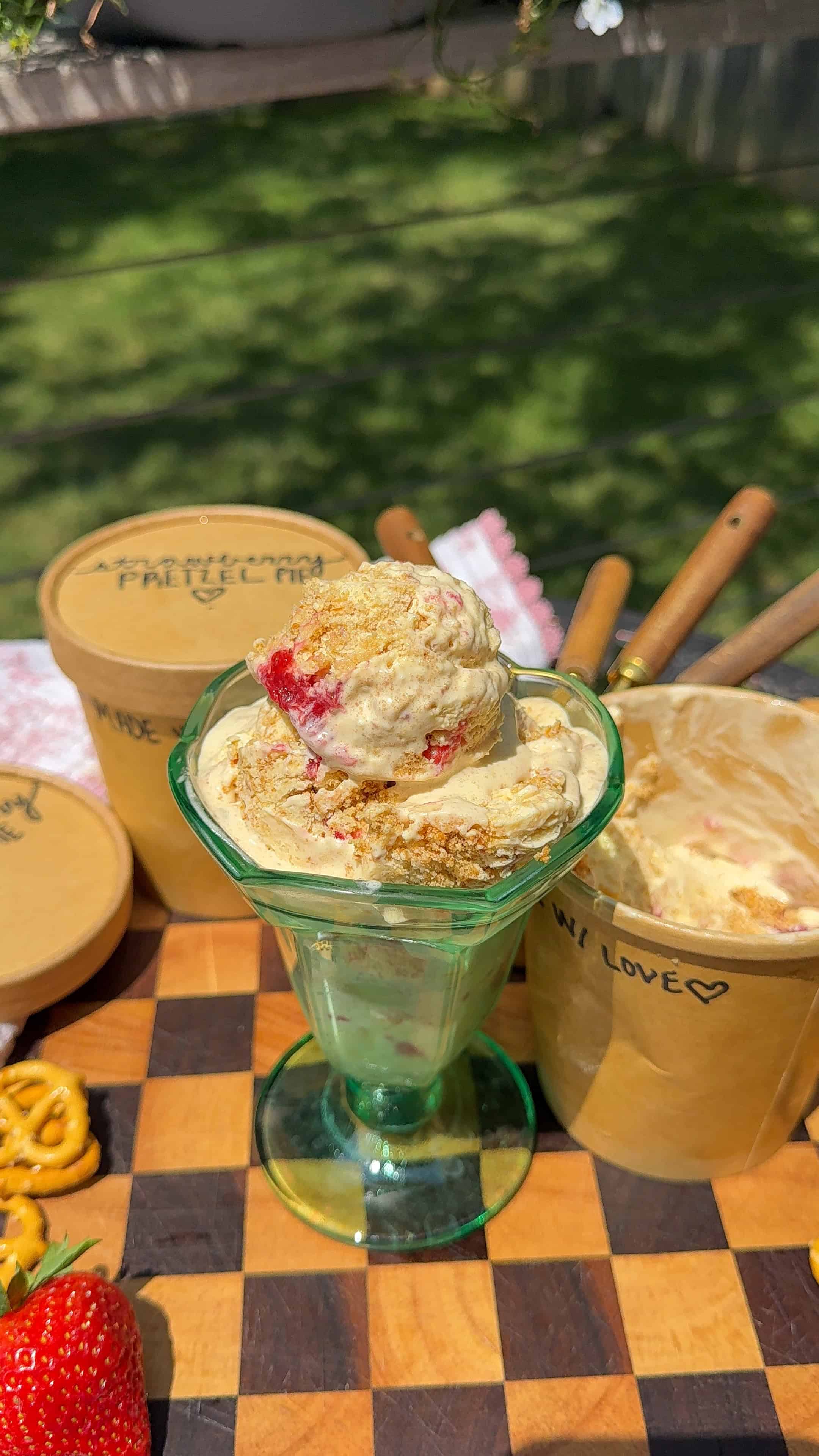 Homemade Strawberry Pretzel Pie Ice Cream Recipe