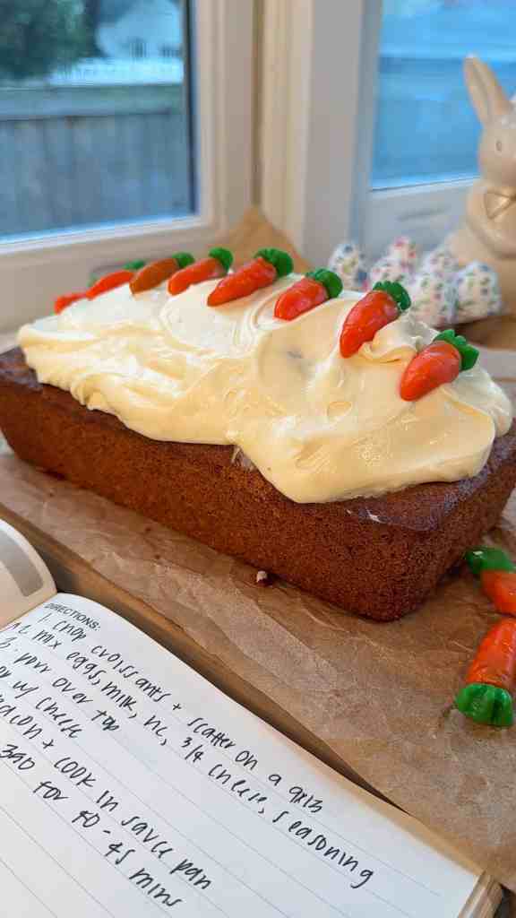 Easy One-Bowl Carrot Loaf Cake with Cream Cheese Glaze (Moist & Fluffy!)