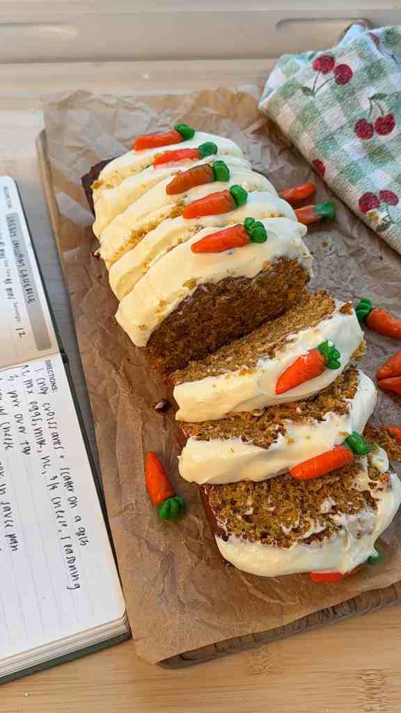 Easy One-Bowl Carrot Loaf Cake with Cream Cheese Glaze (Moist & Fluffy!)