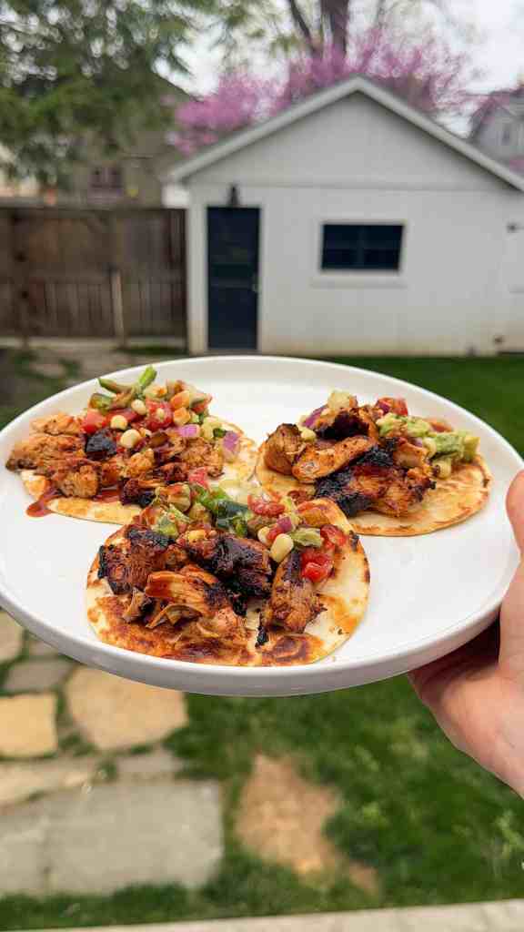 Easy Chipotle Chicken Tacos with Corn Salsa