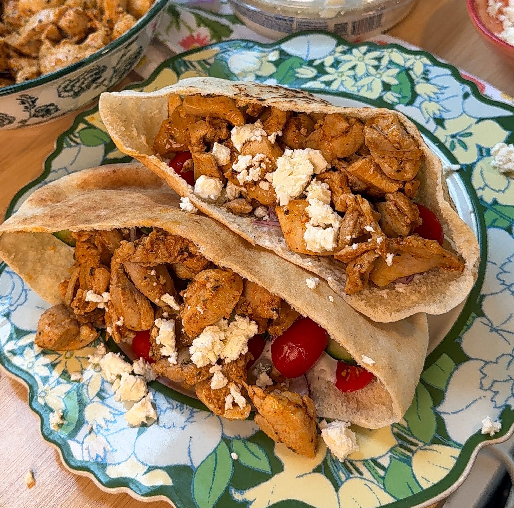 Easy Greek Chicken Pita Pockets (High-Protein, Meal Prep Friendly!)