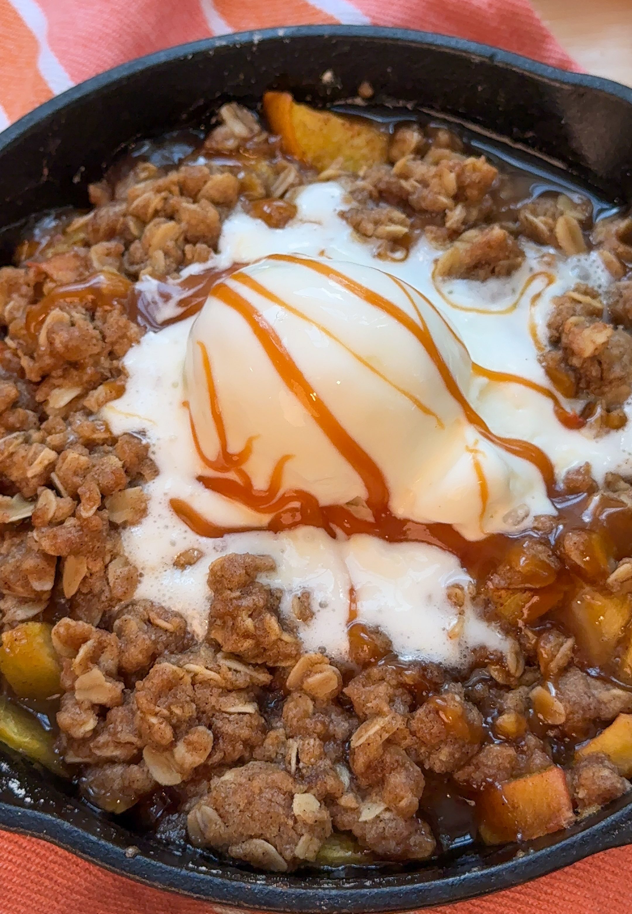 Single-Serving Peach Crisp (Just One Peach!)