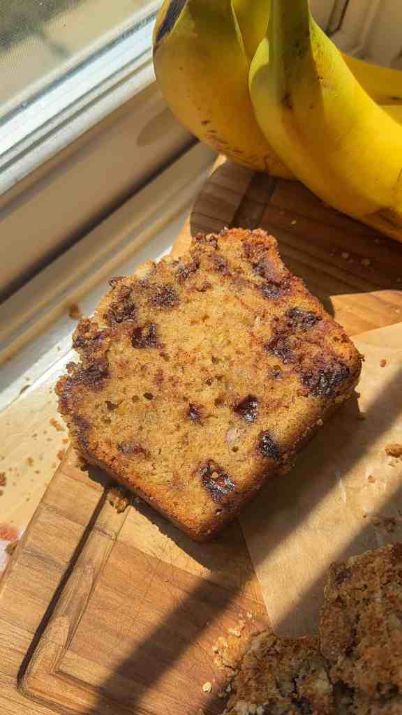 Brown Butter Chocolate Chip Crumble Banana Bread (Bakery-Style Top!)