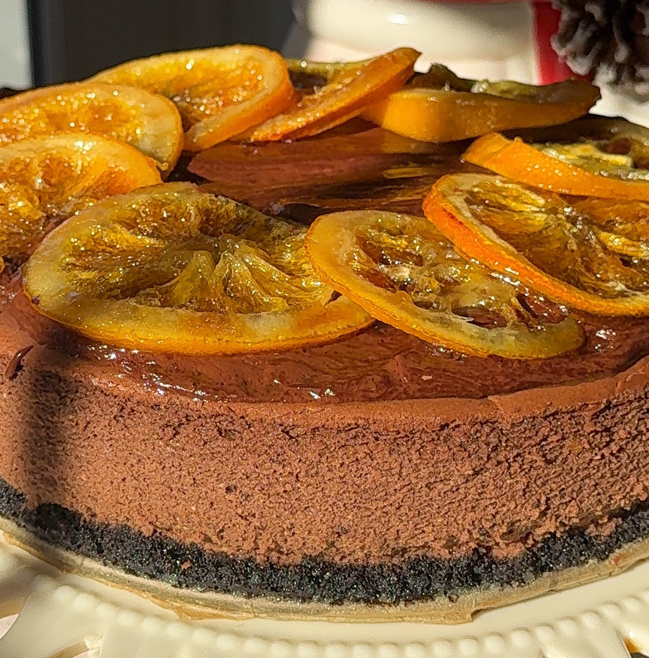 Creamy Chocolate Orange Cheesecake Recipe with Dark Chocolate Ganache