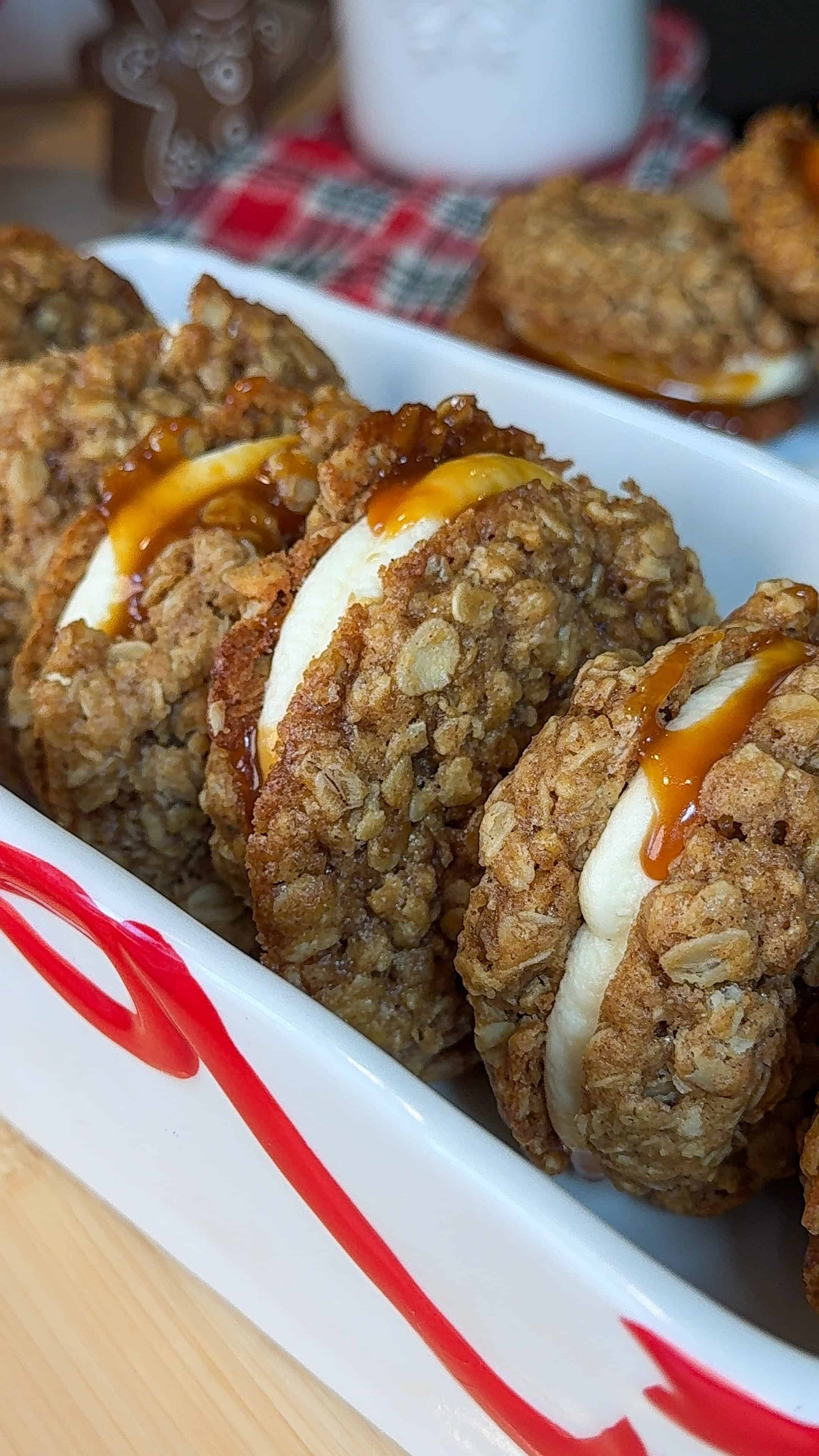 Salted Caramel Gingerbread Oatmeal Cream Pies