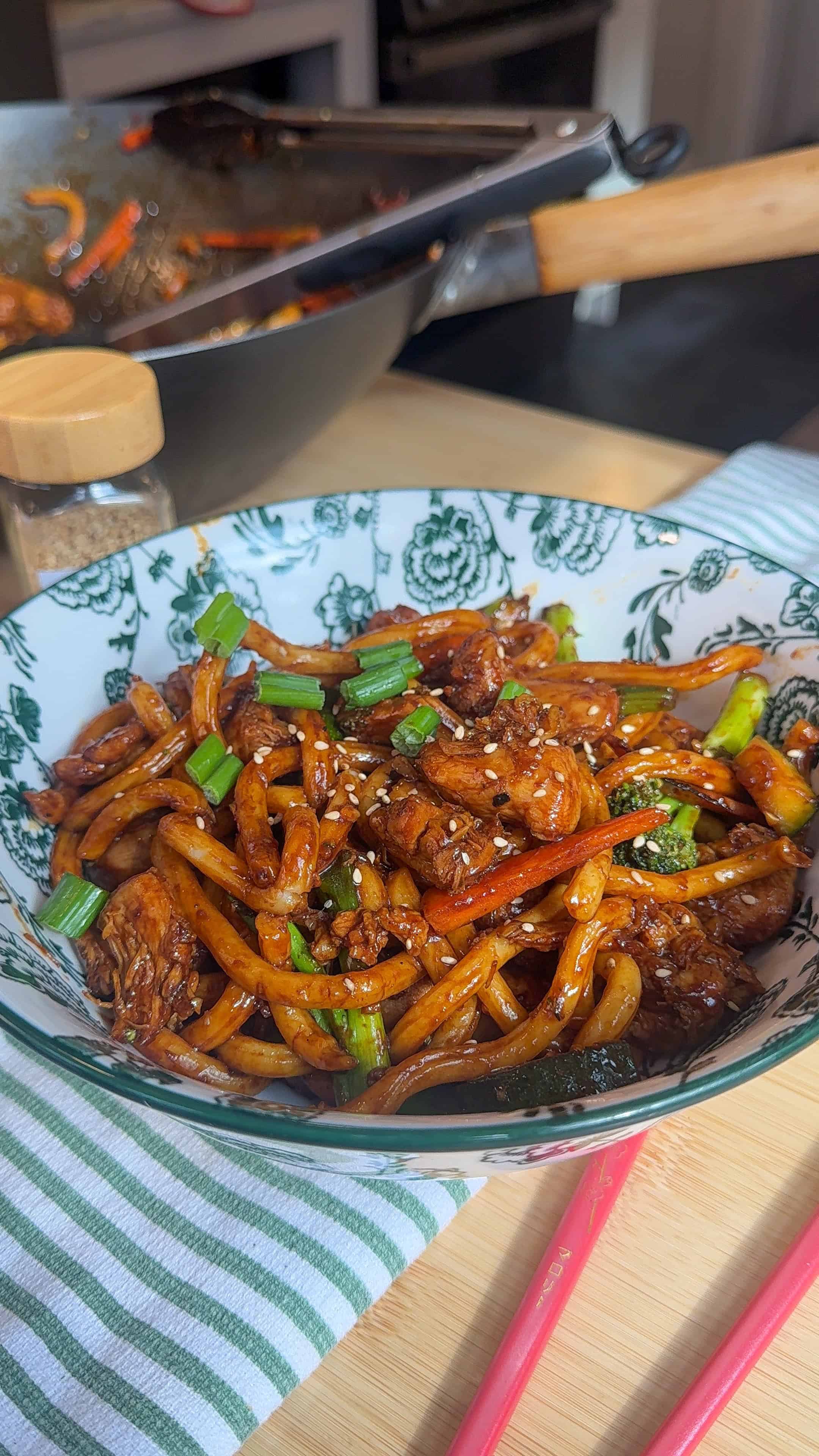 Better Than Takeout Chicken Udon Noodle Stir Fry