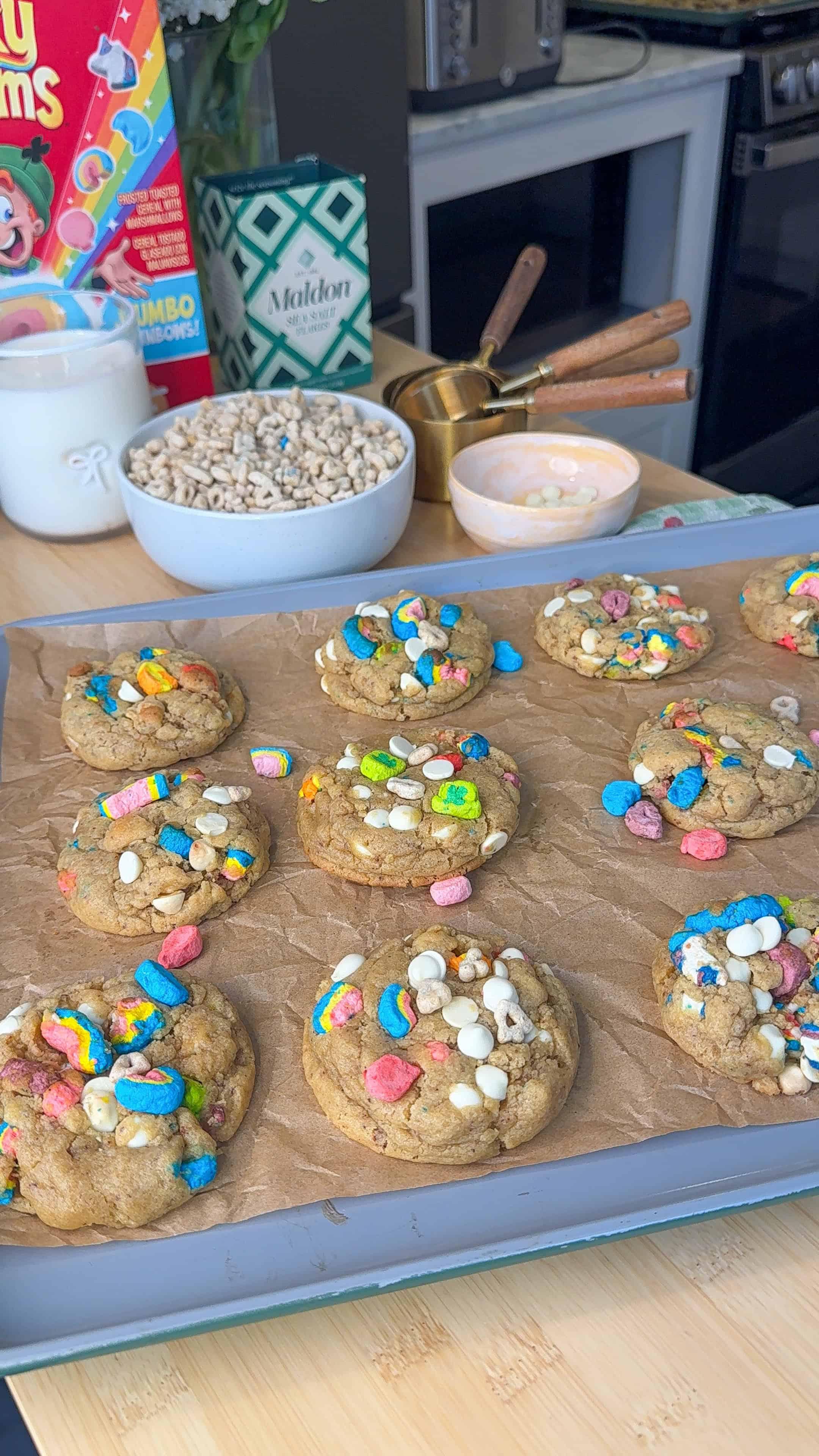 Brown Butter Lucky Charms Cookies (Perfect St. Patrick’s Day Cookie Recipe)