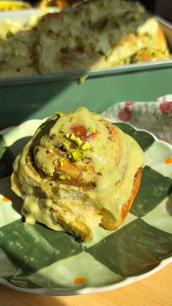 Pistachio Cream Cinnamon Rolls (Soft, Gooey Bakery-Style Rolls)