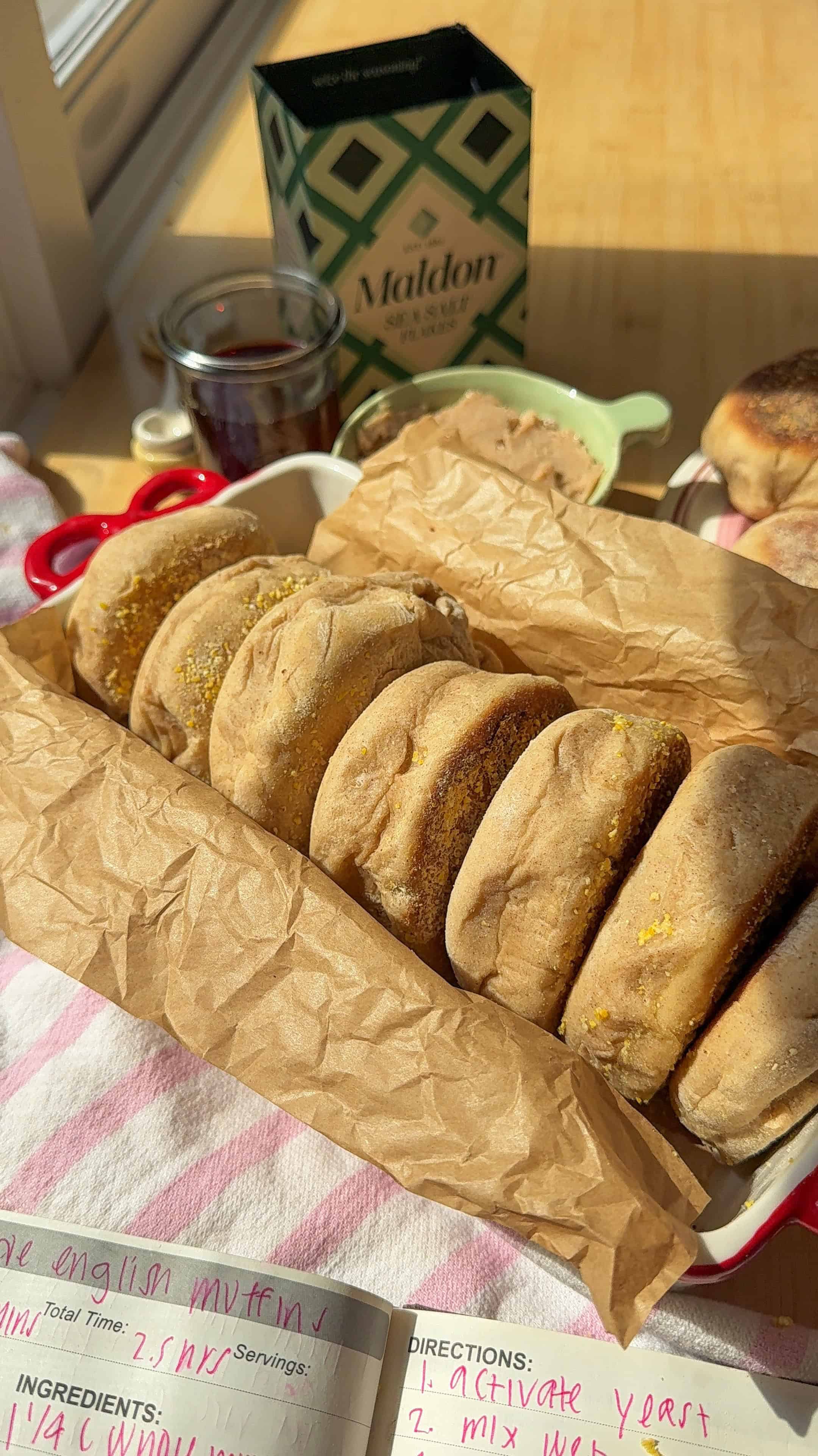 Brown Butter Maple Cinnamon English Muffins (Homemade & Fluffy)