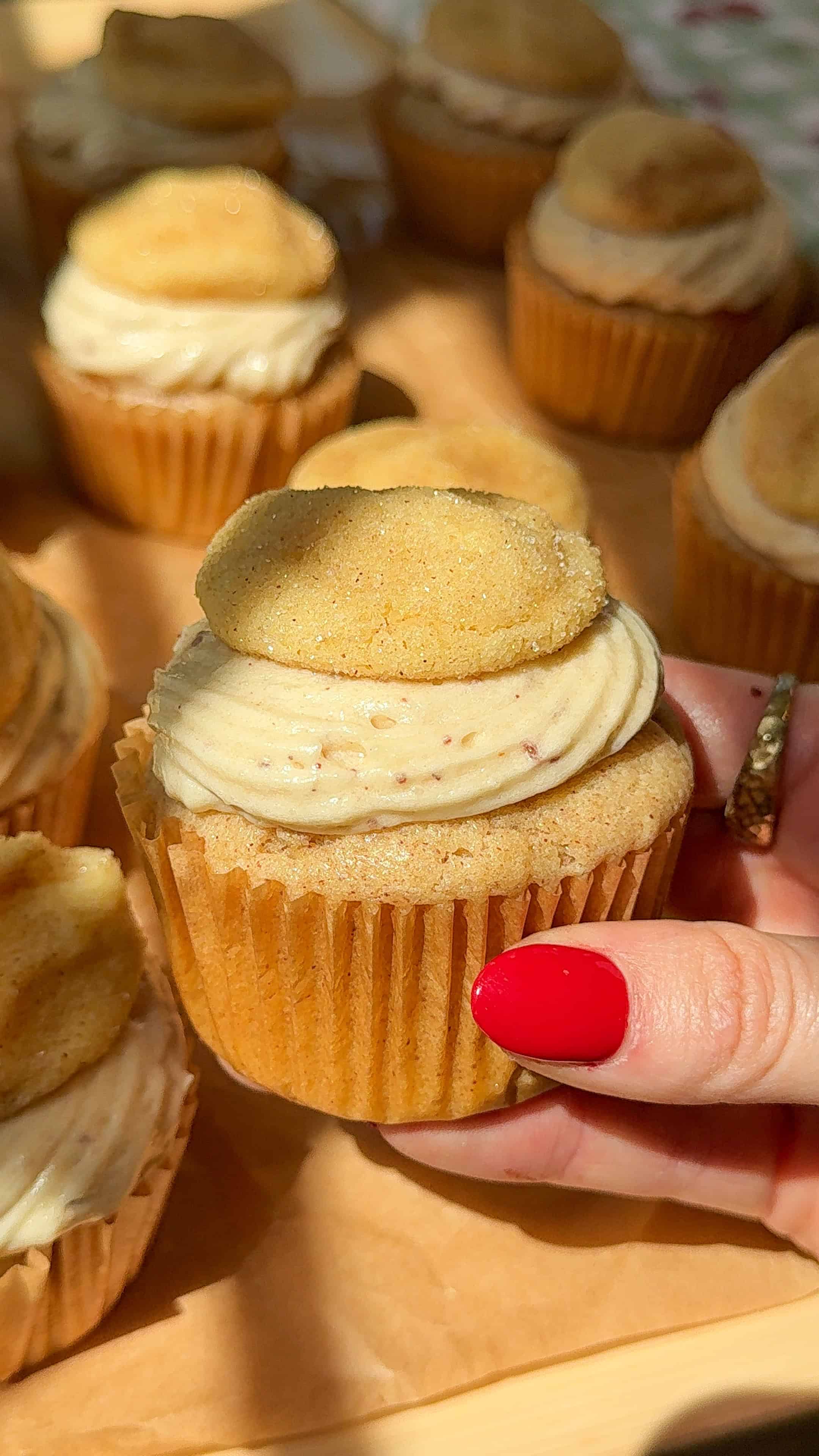 Salted Caramel Snickerdoodle Cupcakes with Cinnamon Cream Cheese Frosting