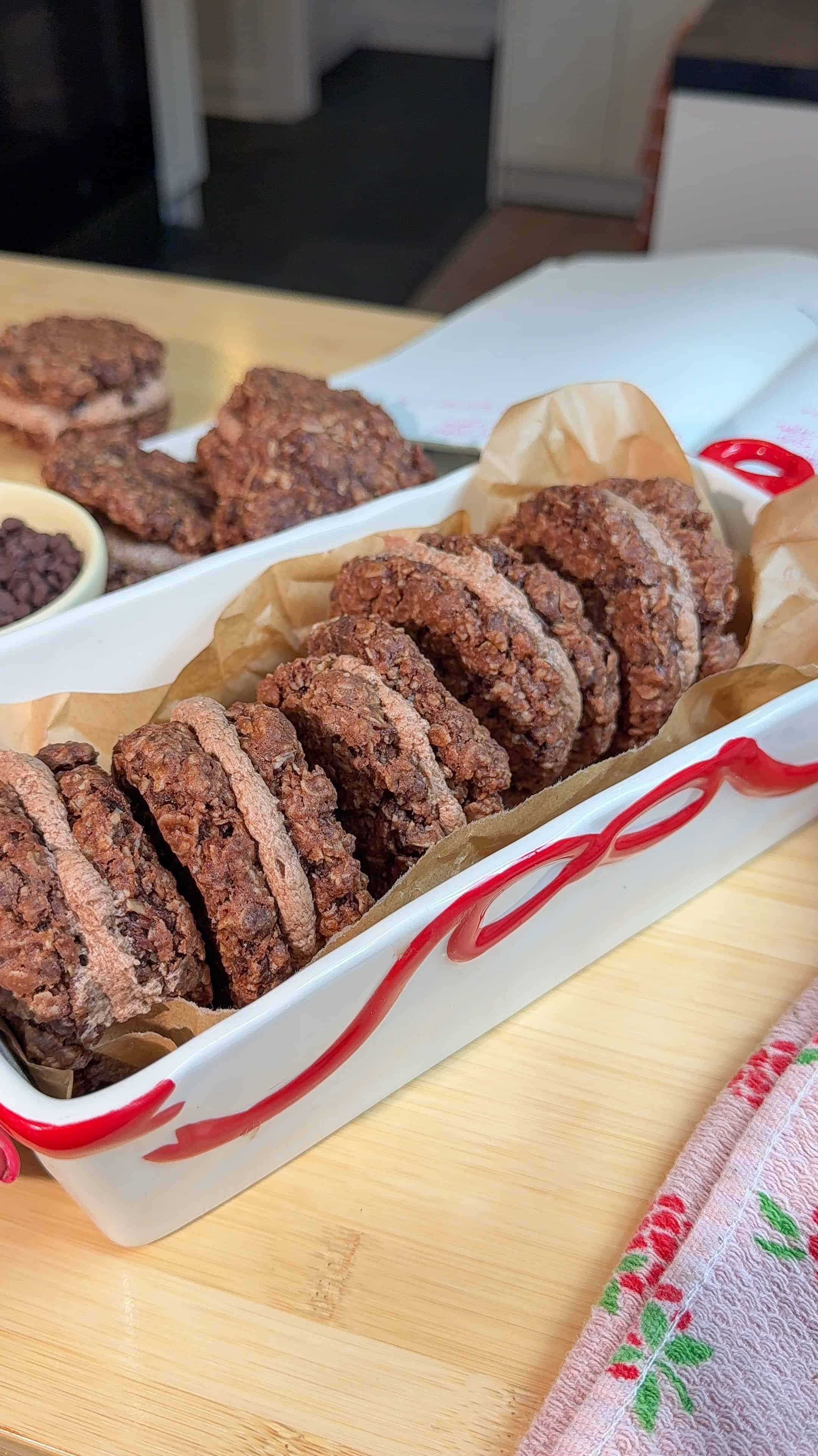 Triple Chocolate Oatmeal Cream Pies (Soft & Chewy)