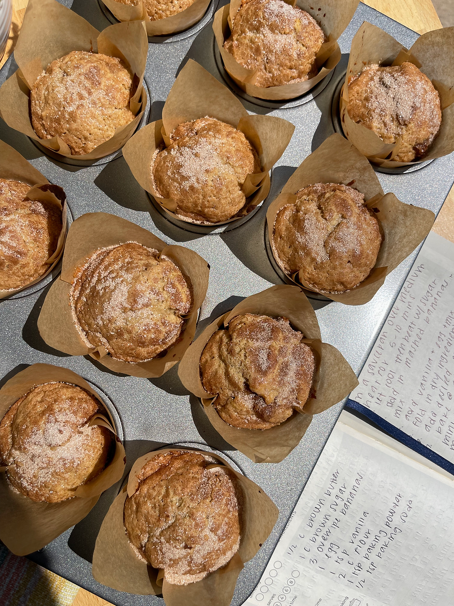 Cinnamon Sugar Banana Bread Muffins