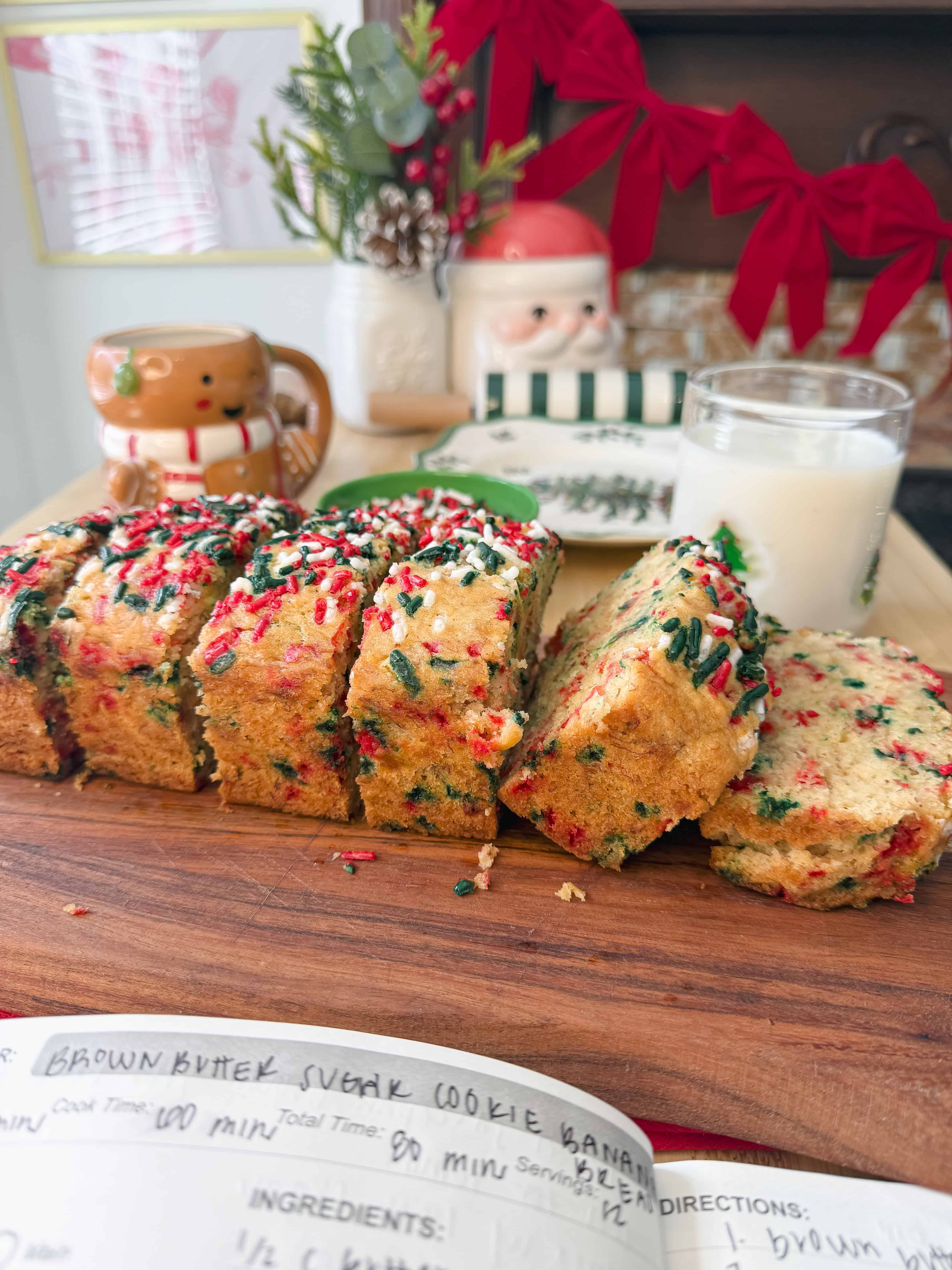 Brown Butter Sugar Cookie Banana Bread โ The Best Holiday Banana Bread Recipe!