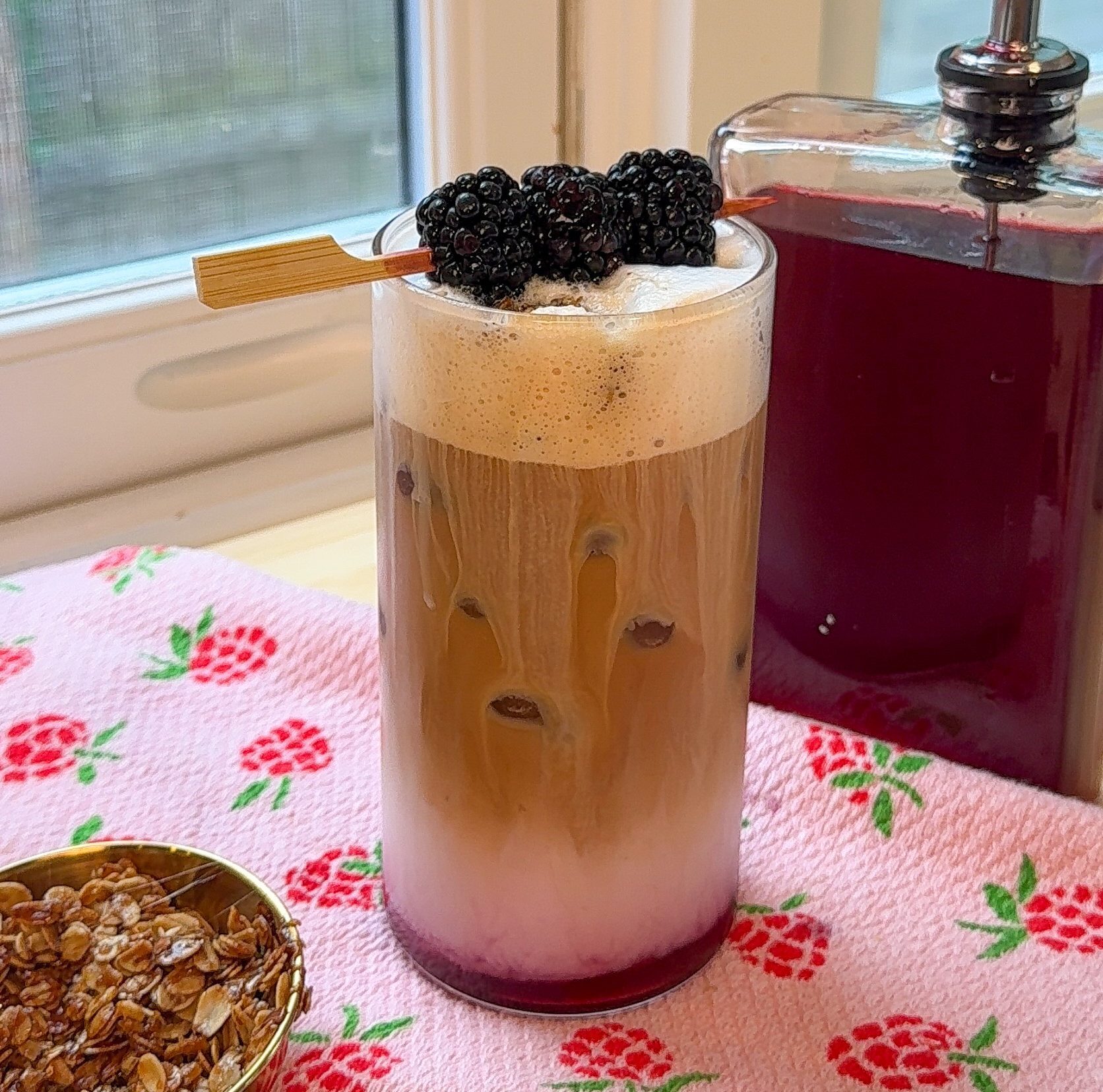 Brambleberry Crisp Iced Latte (Inspired by Jeni’s!)
