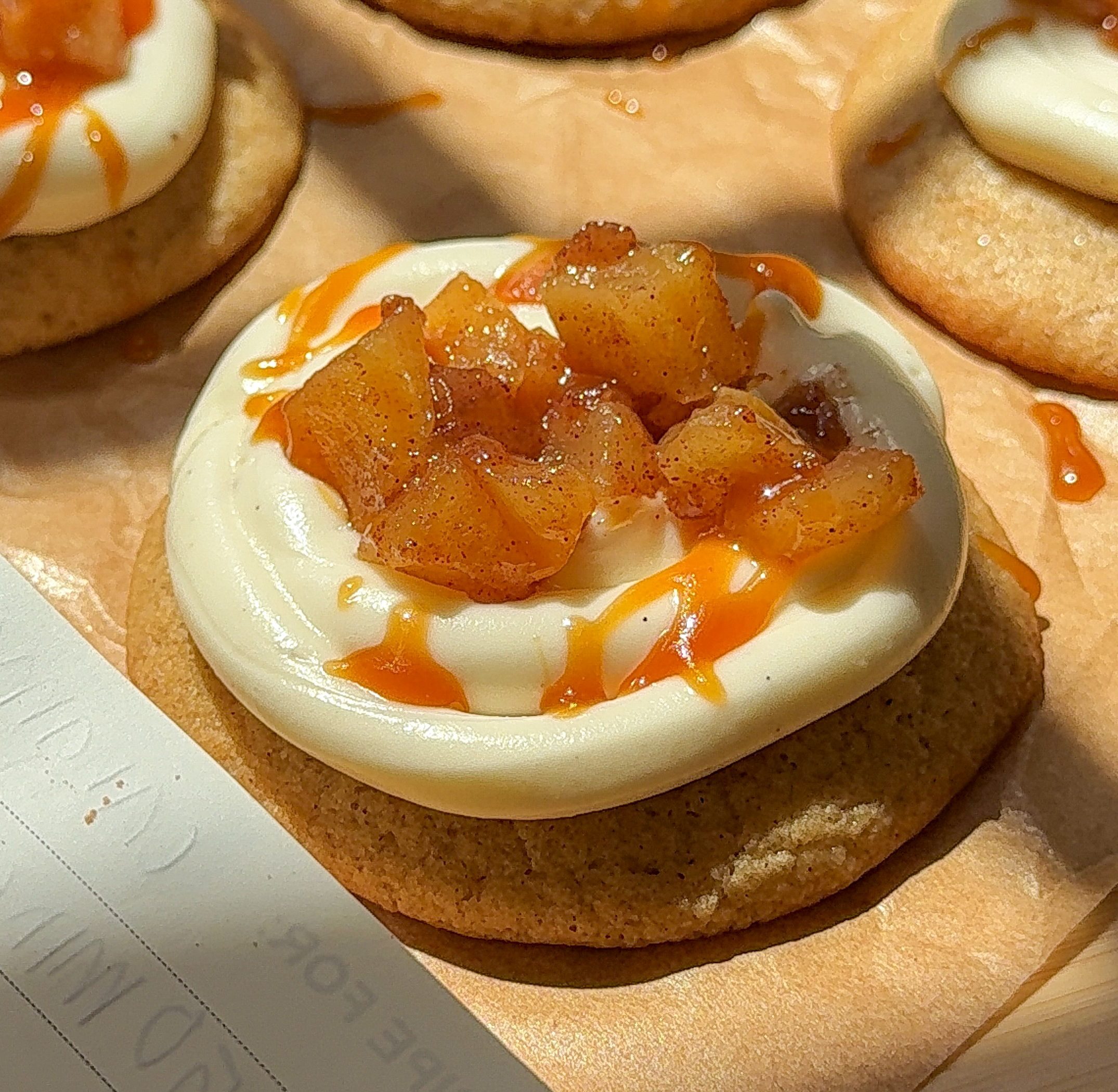 Salted Caramel Apple Pie Cookies (Soft, Fluffy, & Frosted)
