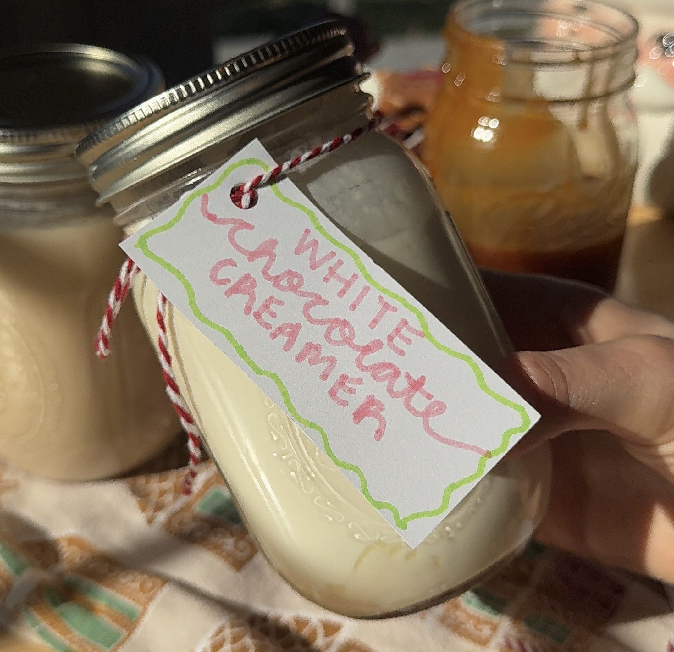 Homemade White Chocolate Coffee Creamer with Real Milk and Cream