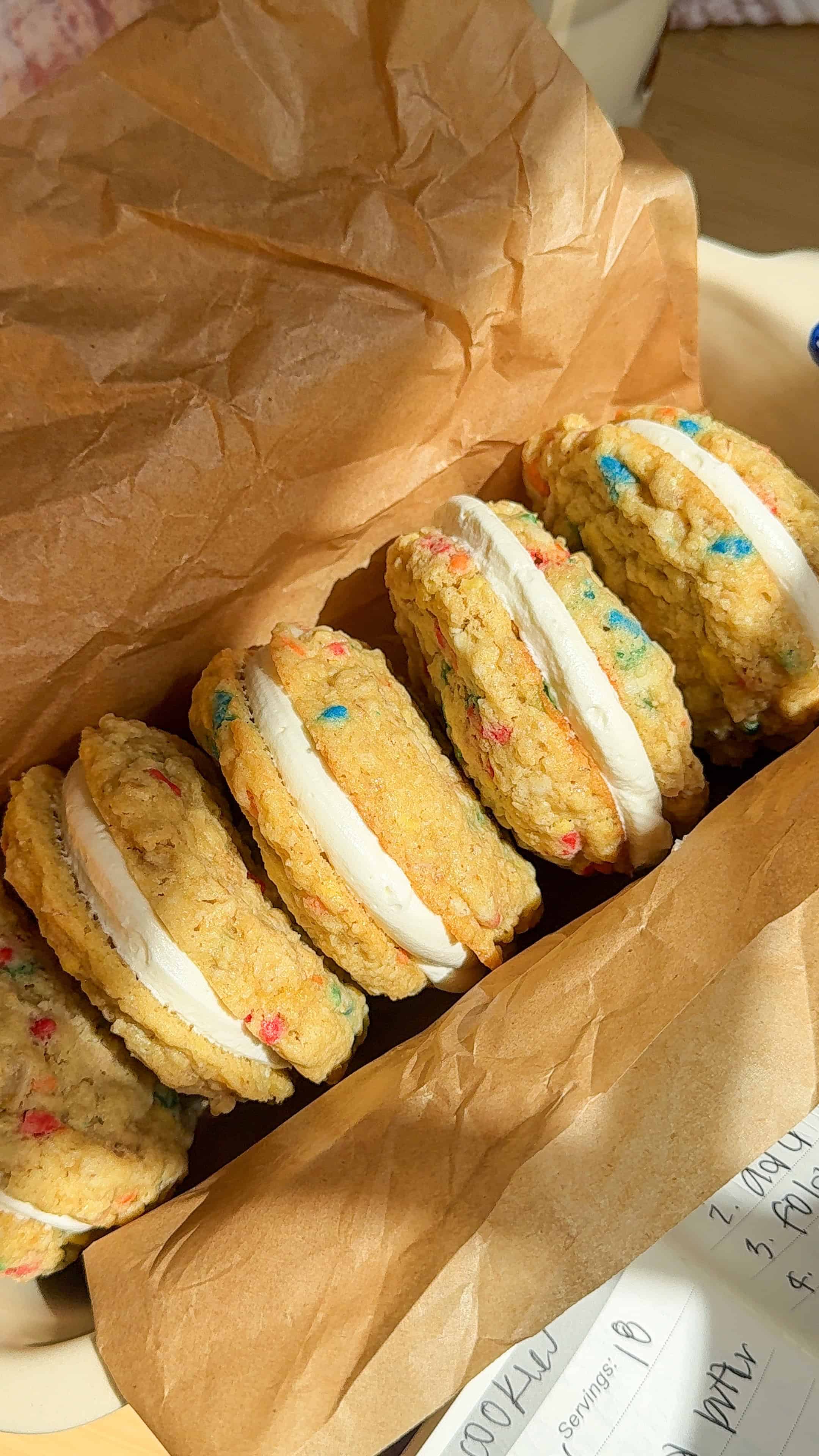 Birthday Cake Oatmeal Cream Pies (Soft & Chewy)